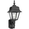 Progress Lighting Non-Metallic 1-Light Clear Beveled Acrylic Shade Traditional Outdoor Wall Lantern Light, Outdoor, P5656-31, Textured Black(Black)