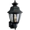 Progress Lighting Non-Metallic 1-Light Clear Beveled Acrylic Shade Traditional Outdoor Wall Lantern Light, Outdoor, P5737-31, Textured Black(Black)