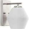 Progress Lighting P300430-009 Copeland Collection 6 in. One-Light Brushed Nickel Vanity Light with Etched Opal Glass Shade(Brushed Nickel)