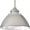 Progress Lighting P500013-104 Carbon One-Light Pendant with Metal Shade, Black(Polished Nickel)