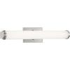 Progress Lighting Phase 1.1 LED Collection 24″ White Shade Modern Bath Vanity Light Brushed Nickel