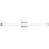 Progress Lighting Phase 1.1 LED Collection 48″ White Shade Modern Bath Vanity Light Brushed Nickel