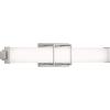 Progress Lighting Phase 2.2 LED Collection 24″ White Shade Modern Bath Vanity Light Brushed Nickel