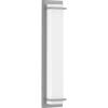 Progress Lighting Z-1080 LED Collection 2-Light White Acrylic Shade Modern Outdoor Large Wall Sconce Light Metallic Gray