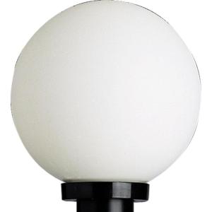 Progress Lighting Acrylic Globe 1-Light Shatter-Resistant Acrylic Shade Modern Outdoor Post Lantern Light, Outdoor, P5478-60, Matte Black(Black)