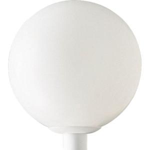 Progress Lighting Acrylic Globe 1-Light Shatter-Resistant Acrylic Shade Modern Outdoor Post Lantern Light White