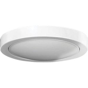 Progress Lighting LED Ceiling Fan Light Kit for Use with Lindale Collection Ceiing, Integrated LED Light, 3000K Warm White, Frosted Polycarbonate Shade, 6-15/16″ Diameter, Antique Nickel(Satin White)