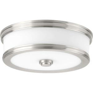 Progress Lighting P350085-009-30 Bezel LED Flush Mount, Grey(Brushed Nickel)