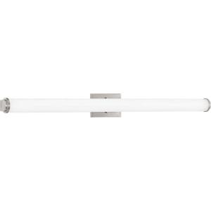 Progress Lighting Phase 1.1 LED Collection 48″ White Shade Modern Bath Vanity Light Brushed Nickel