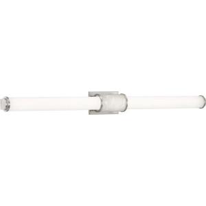 Progress Lighting Phase 1.2 LED Collection 48″ White Shade Modern Bath Vanity Light Brushed Nickel