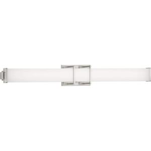Progress Lighting Phase 2.2 LED Collection 36″ White Shade Modern Bath Vanity Light Brushed Nickel, 4.75×36.00×36.00