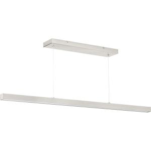 Progress Lighting Planck LED Collection White Shade Modern Pendant Light Matte Black, 1.38×47.25×1.75(Nickel)