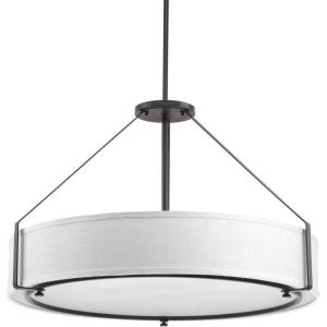 Progress Lighting Ratio Collection 6-Light Fabric Shade Coastal Mini-Pendant Light Antique Bronze(Antique Bronze)