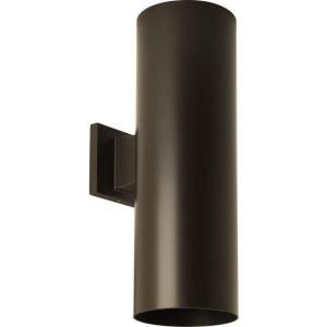 Progress P5642-20 Cylinder – Outdoor Light – 2 Light in Modern Style – 6 Inches Wide by 18 Inches high, Antique Bronze Finish withMetal Shade