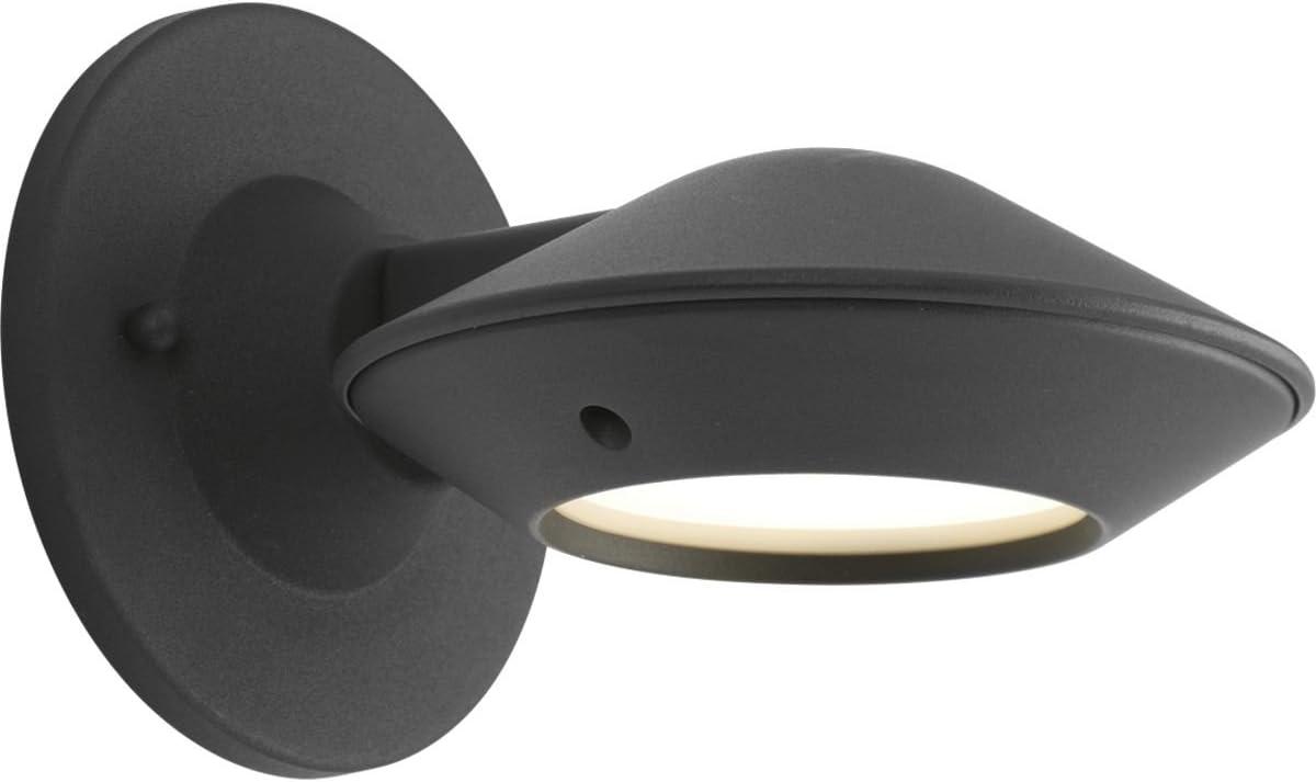 image:imageProgress Lighting 1Light Frosted Glass Modern Outdoor Wall Lantern Light Strata LED Collection Outdoor P56009003130K BlackBlack