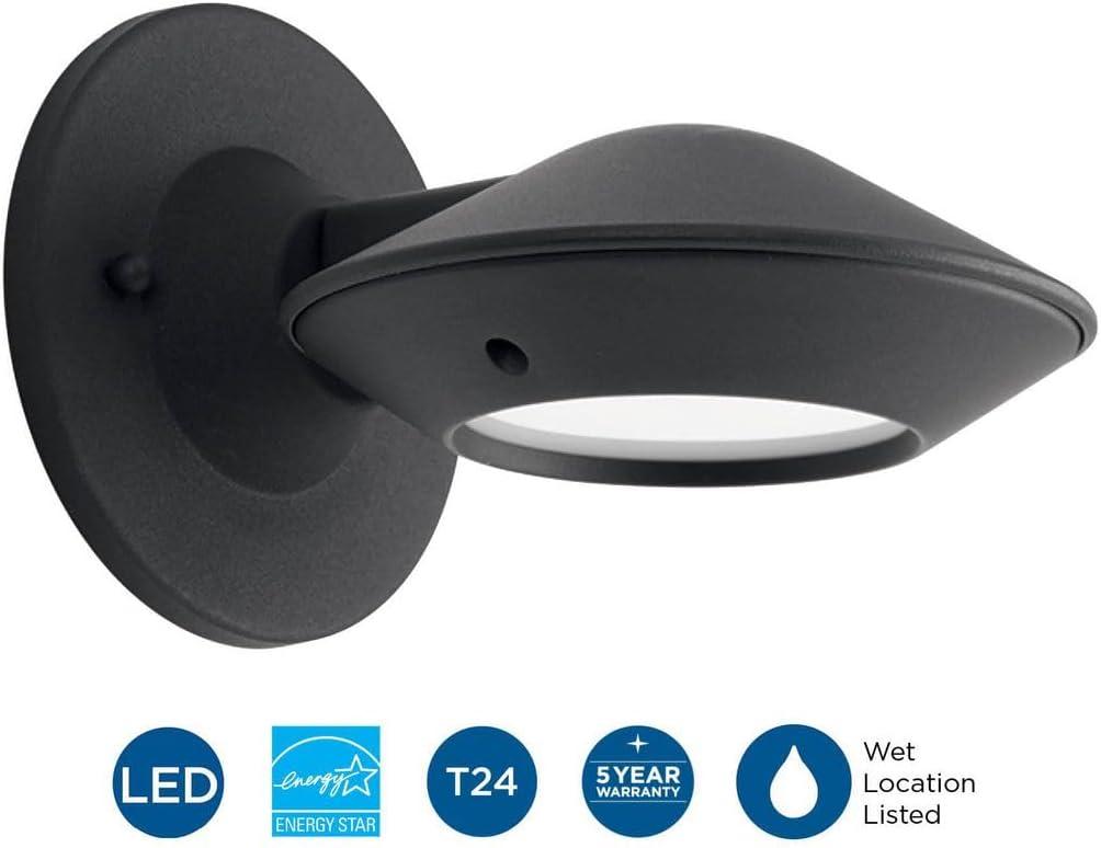 image:imageProgress Lighting 1Light Frosted Glass Modern Outdoor Wall Lantern Light Strata LED Collection Outdoor P56009003130K BlackBlack