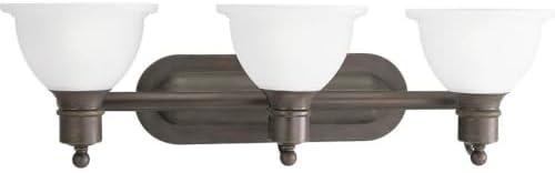 image:imageProgress Lighting 3Light Etched Glass Traditional Bath Vanity Light Madison Collection Indoor P316309 Brushed NickelBronze