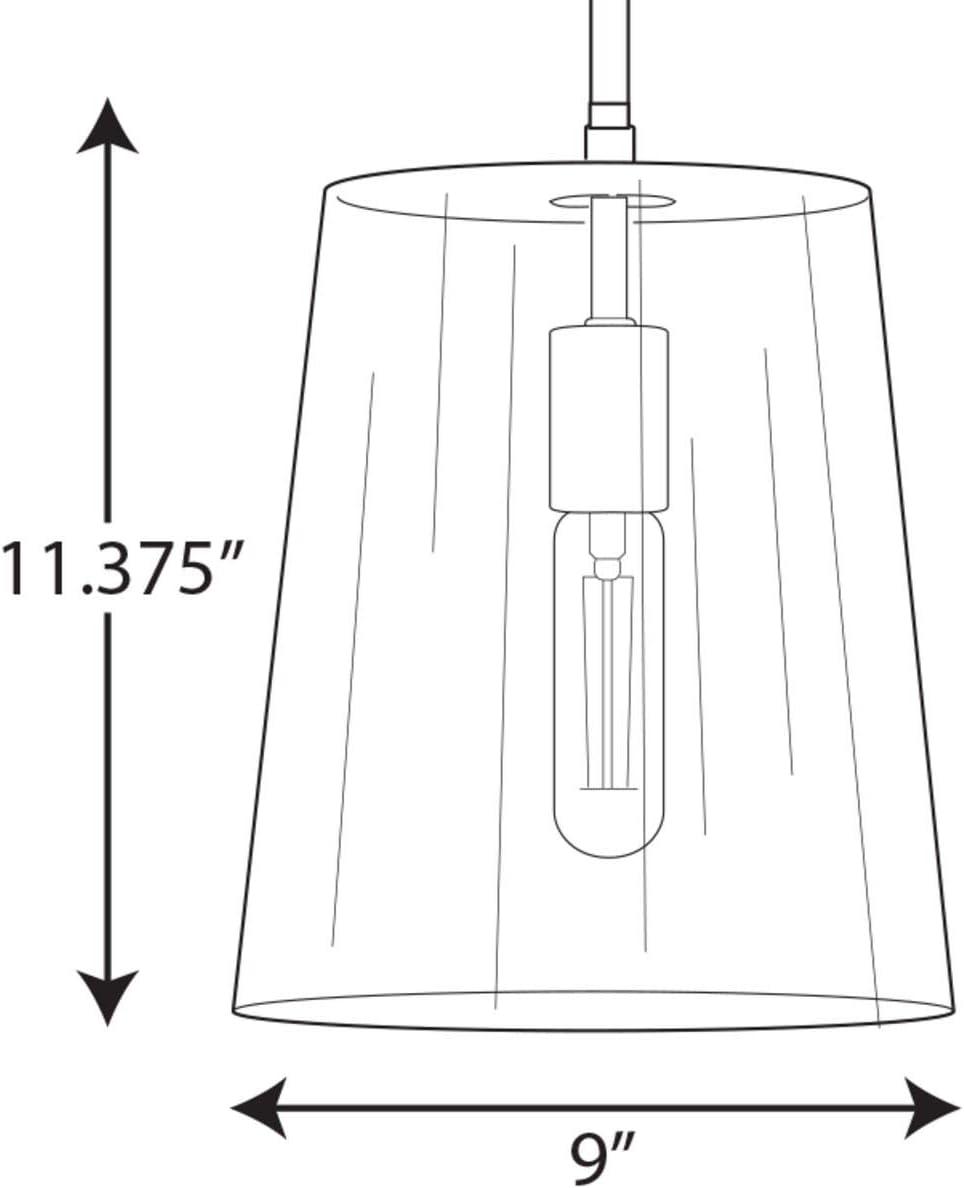 image:imageProgress Lighting Clarion Collection 1Light Clear Glass Coastal Pendant Light Polished NickelNickel