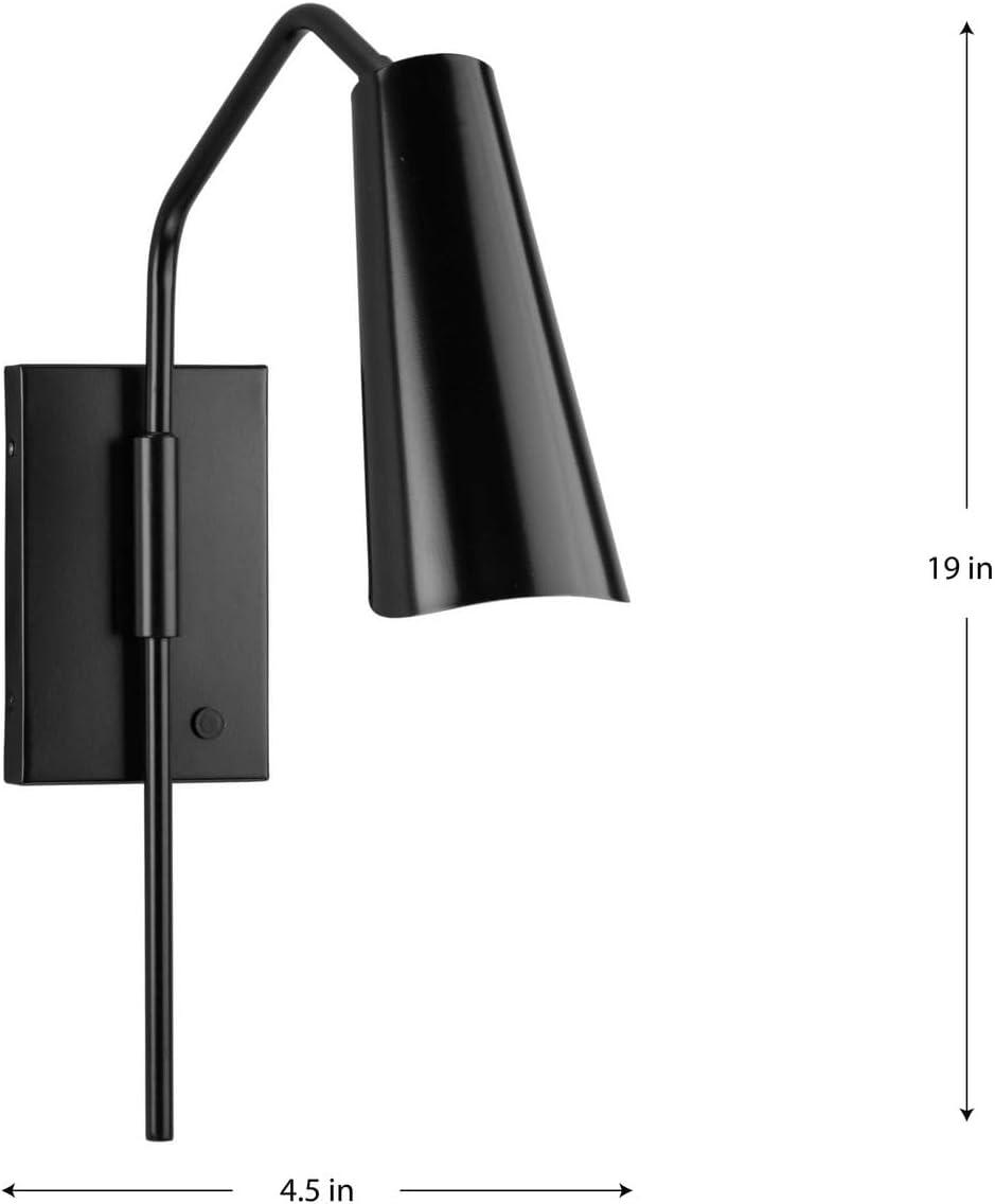 image:imageProgress Lighting Cornett 19 in 1Light Matte Black MidCentury Modern Wall Bracket Dining Rooms Great Rooms and Bathrooms