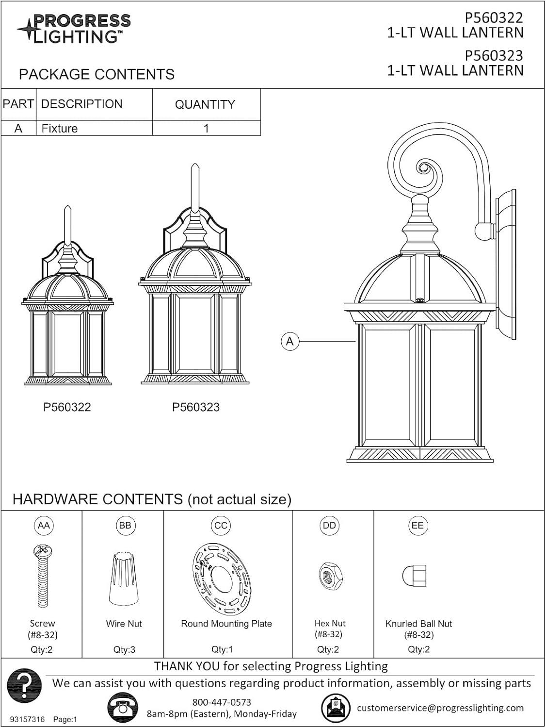 image:imageProgress Lighting Dillard Collection 18 in 1Light Textured Black with Beveled Glass Shade Transitional Coastal Outdoor Wall Lantern