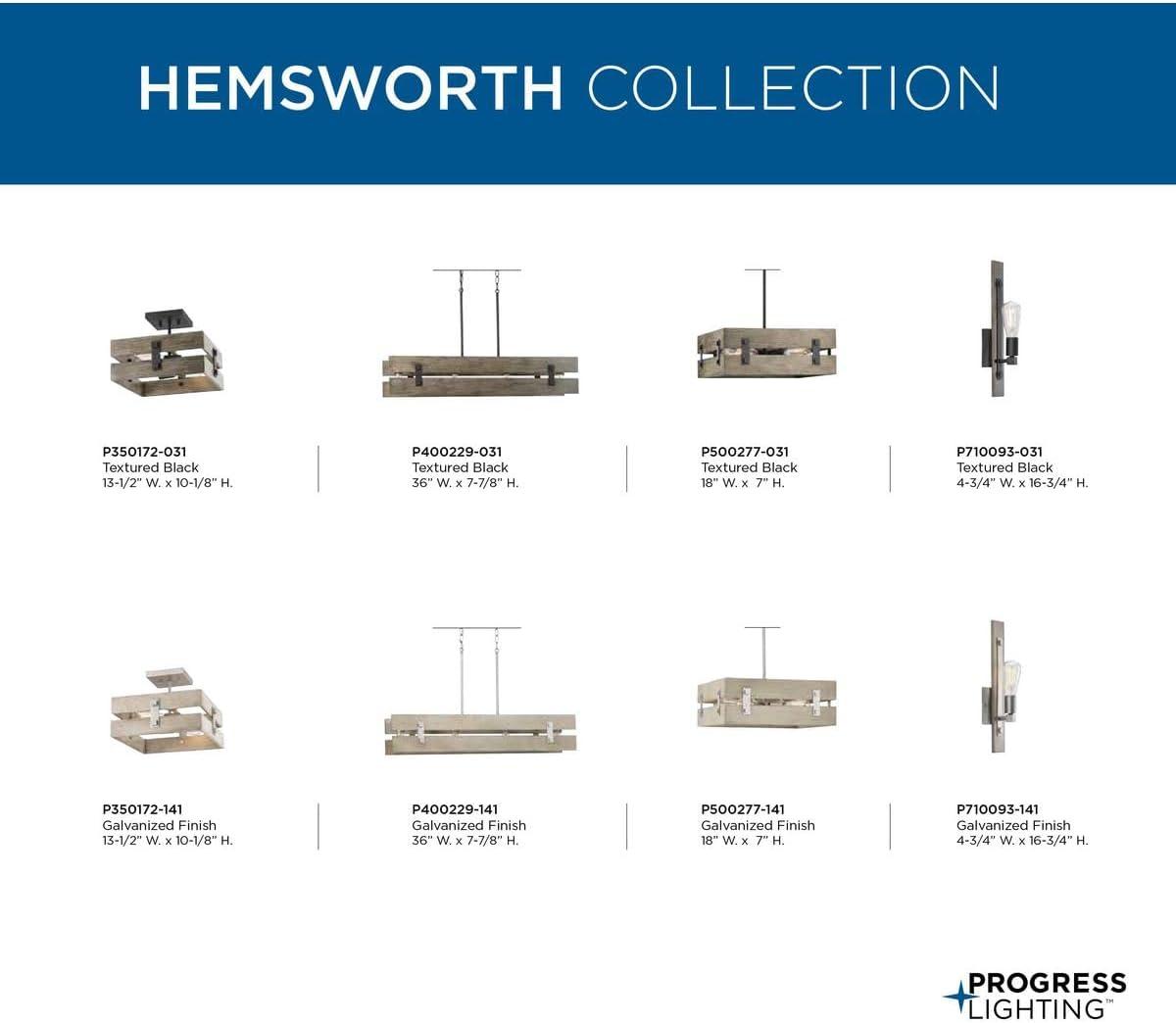 image:imageProgress Lighting Hemsworth Collection OneLight Bleached Oak Wall BracketBlack