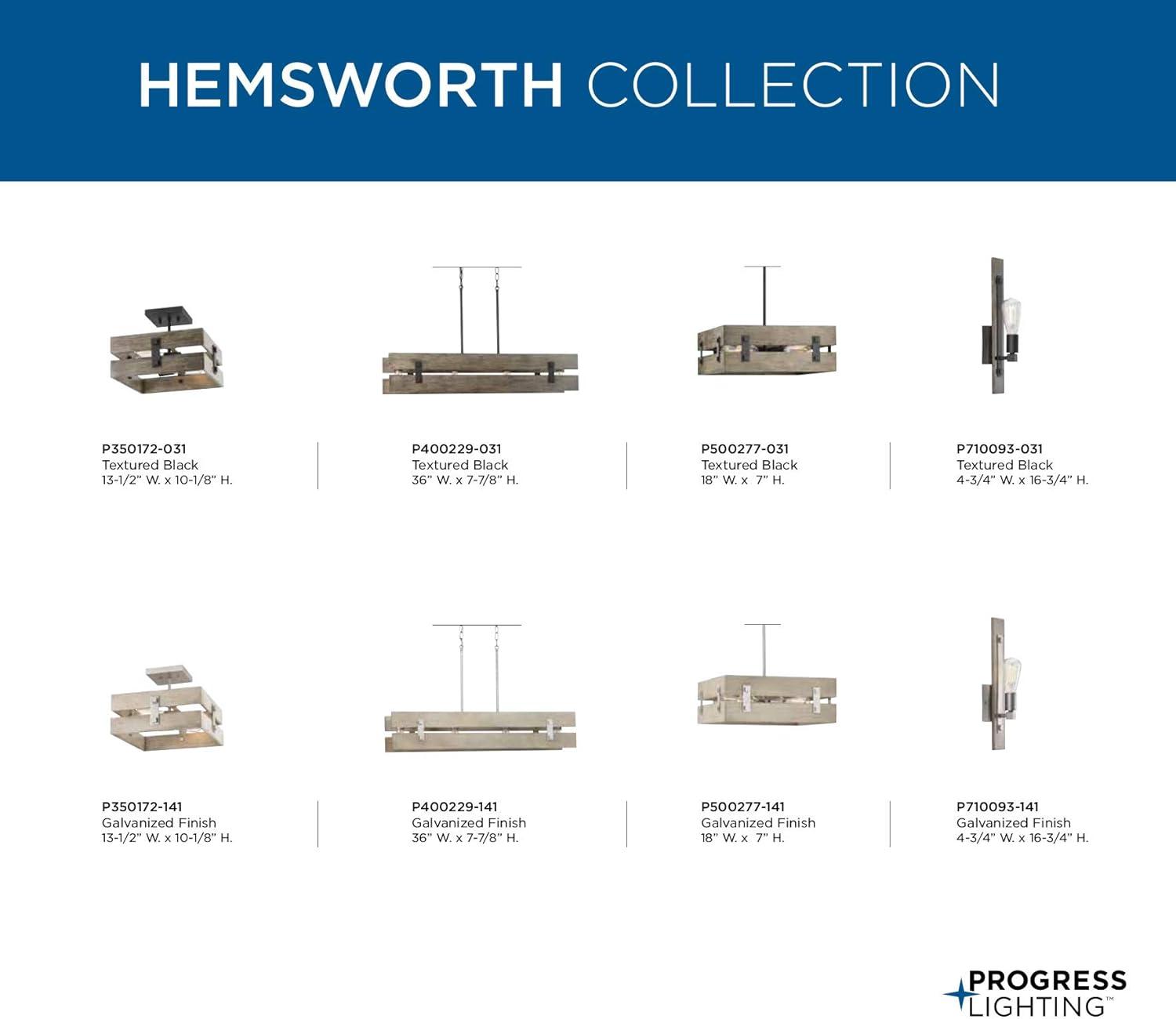 image:imageProgress Lighting Hemsworth Collection OneLight Bleached Oak Wall BracketBlack