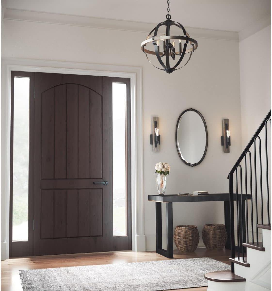 image:imageProgress Lighting Hemsworth Collection OneLight Bleached Oak Wall BracketBlack