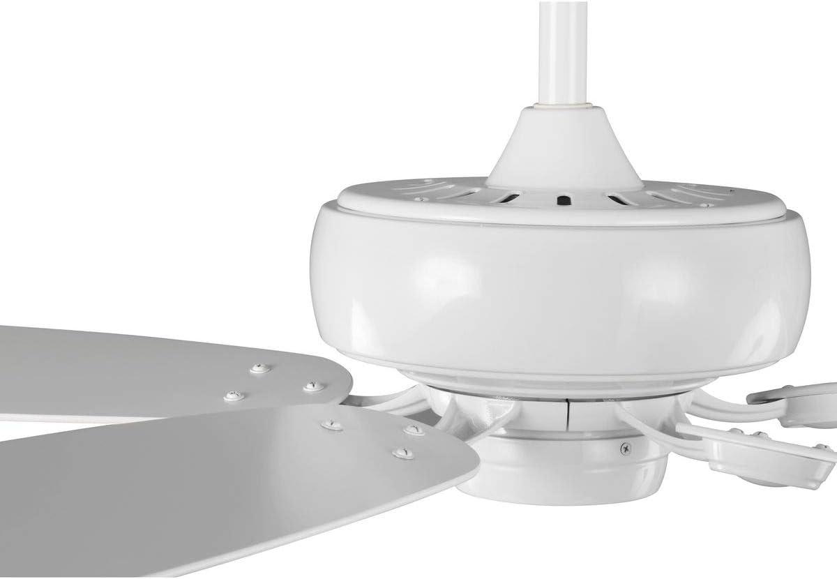 image:imageProgress Lighting P250016030 Protruding Mount 5 WhiteDriftwood Blades Ceiling fan White