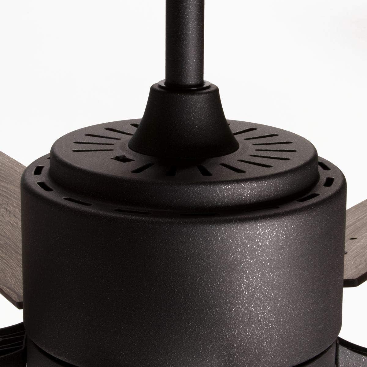 image:imageProgress Lighting P25867130K Protruding Mount 6 Toasted OakDriftwood Blades Ceiling Fan with 18 Watts Light Black