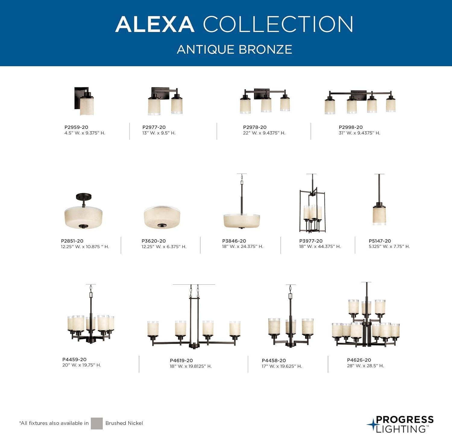 image:imageProgress Lighting P295909 Transitional Three Bath Bracket from Joy Collection in BronzeDark Finish Lighting Accessory 412Inch Width x 914Inch Height Brushed NickelAntique Bronze
