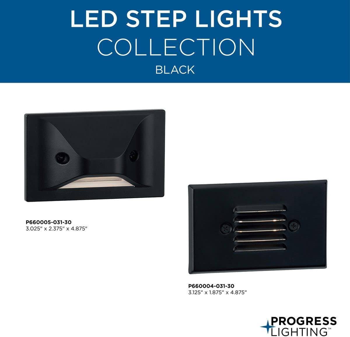 image:imageProgress Lighting P66000503130 45Watt 3000K Integrated LED Wall or Step Light Black