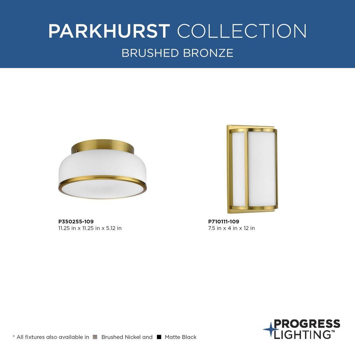 image:imageProgress Lighting Progress P710111009 Parkhurst 2 Light Wall Sconce in Traditional Style12 Inches Tall and 4 Inches Wide Finish Color Brushed NickelBlack