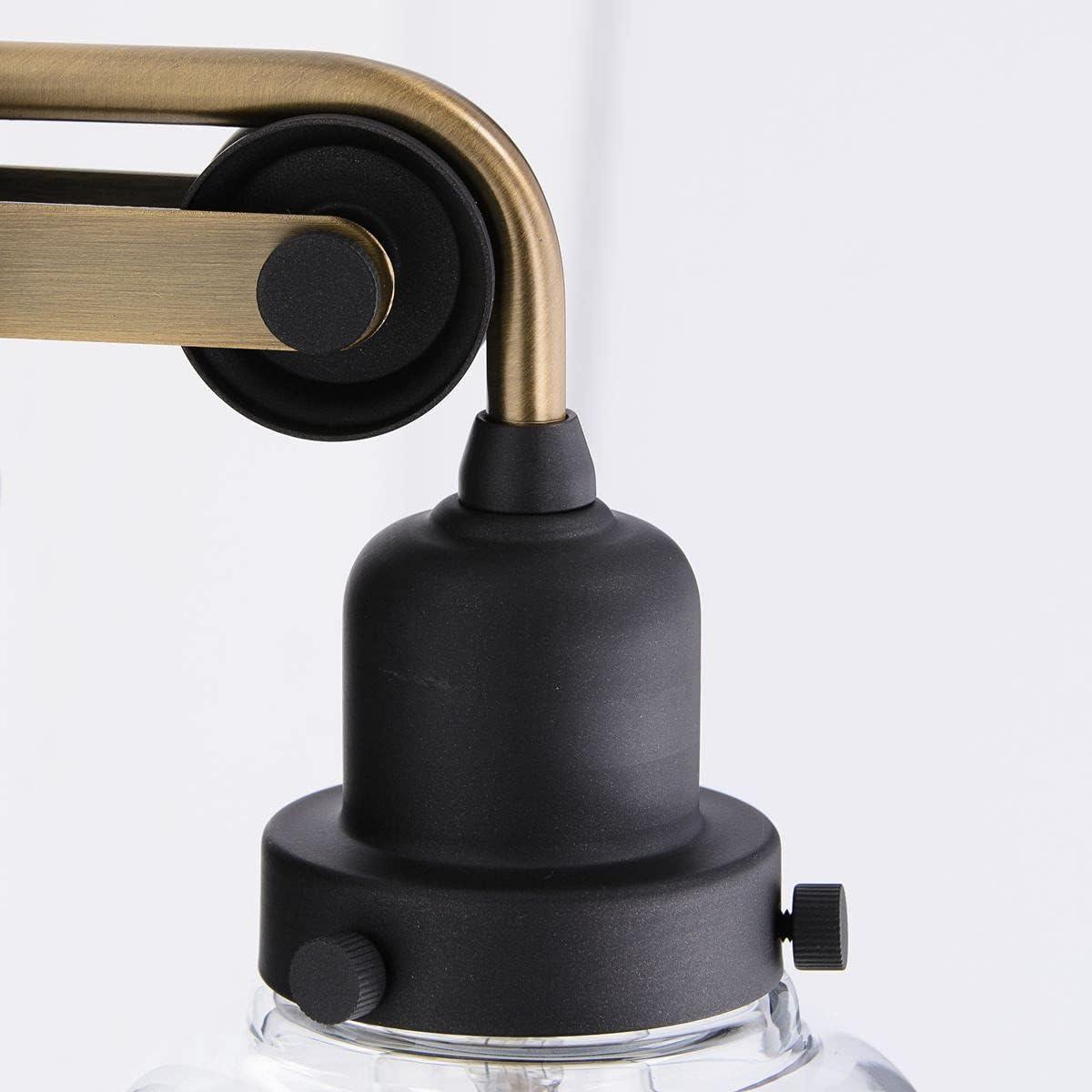 image:imageProgress Lighting Rushton Collection 1Light Clear Glass Farmhouse Bath Vanity Light Graphite BlackGraphite