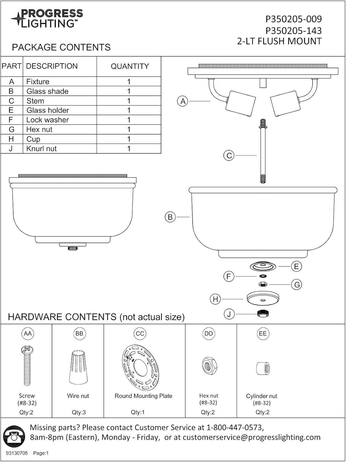 image:imageProgress Lighting Rushton Collection 2Light Brushed Nickel Clear Glass Industrial Flush Mount Ceiling Light