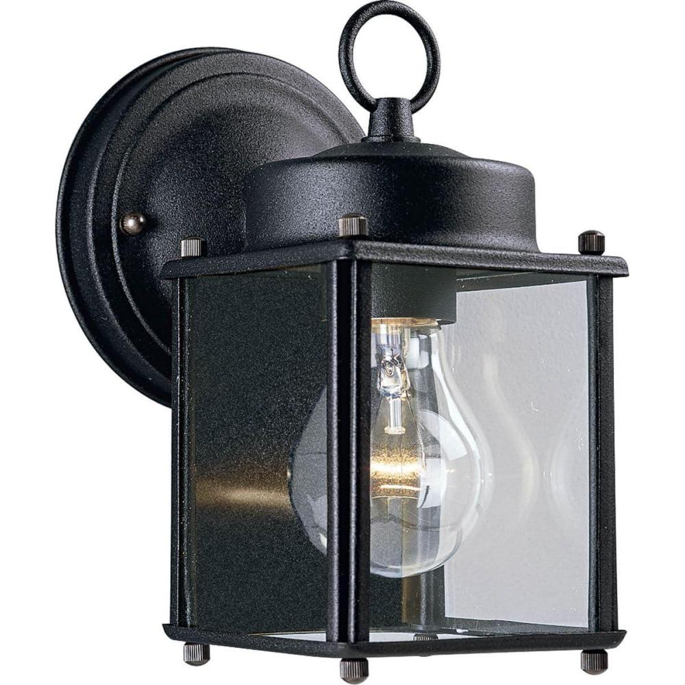 image:imageProgress Lighting 1Light Clear Flat Glass Traditional Outdoor Wall Lantern Light Antique BronzeBlack