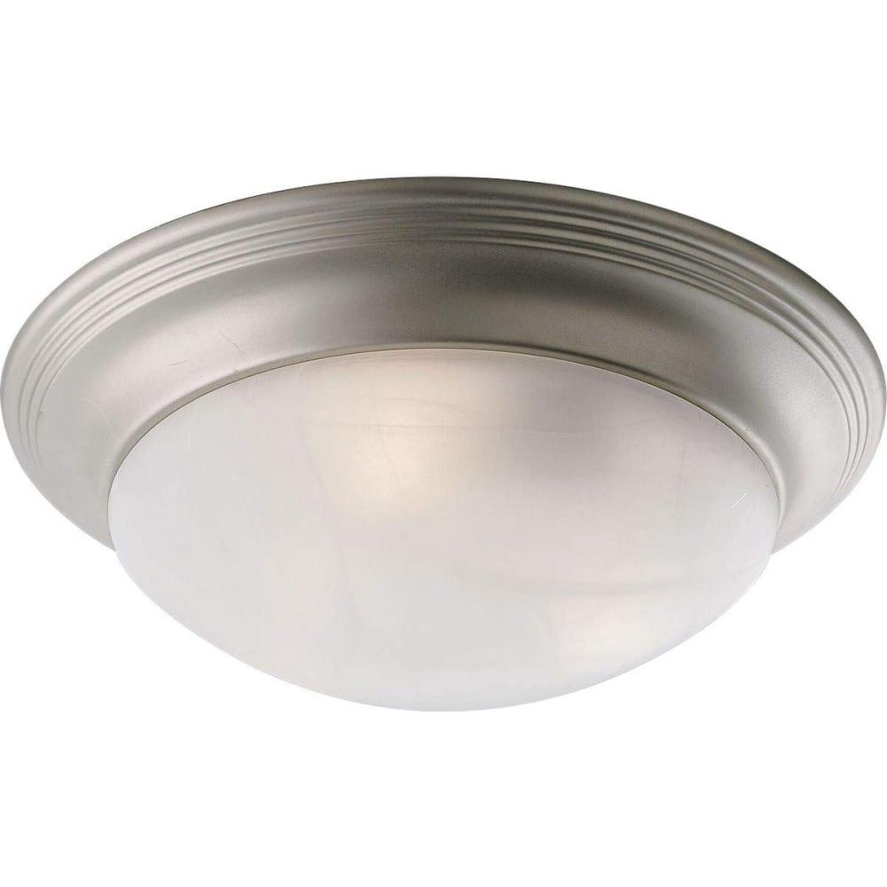 image:imageProgress Lighting 3Light Alabaster Glass 1658 ClosetoCeiling Indoor P369709 Brushed NickelNickel