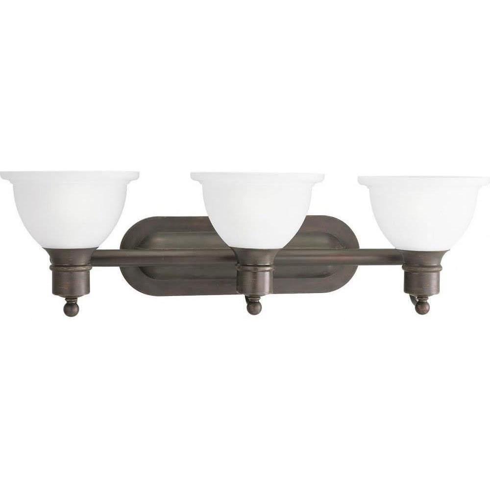 image:imageProgress Lighting 3Light Etched Glass Traditional Bath Vanity Light Madison Collection Indoor P316309 Brushed NickelBronze