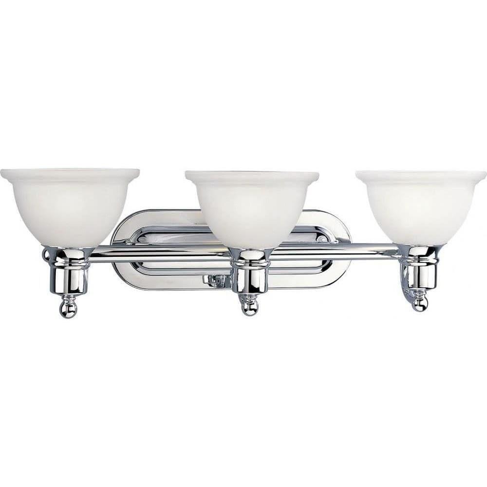 image:imageProgress Lighting 3Light Etched Glass Traditional Bath Vanity Light Madison Collection Indoor P316309 Brushed NickelChrome