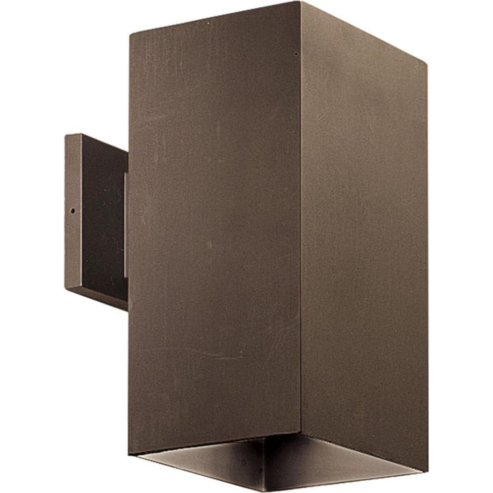 image:imageProgress Lighting 6 Aluminum Outdoor Wall Lantern Light Square Collection Outdoor P564330 WhiteBronze