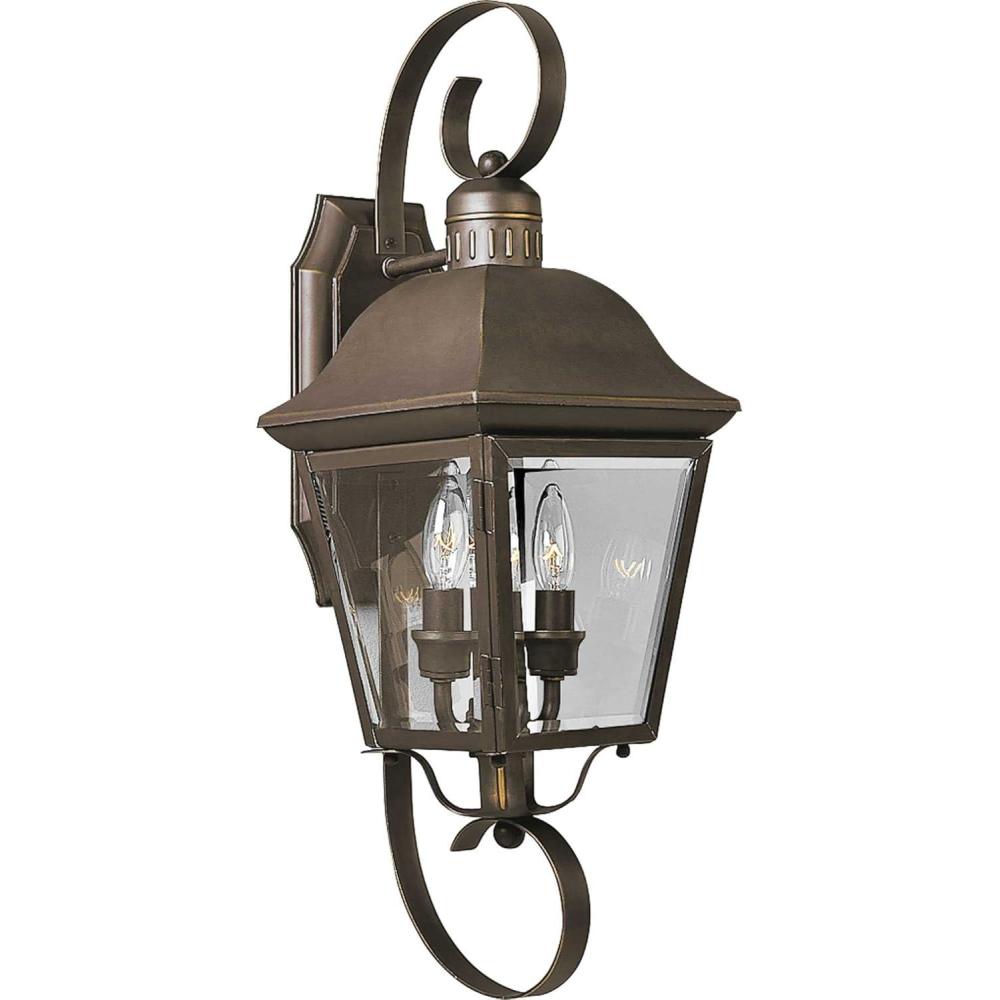 image:imageProgress Lighting Andover Collection 2Light Clear Beveled Glass Farmhouse Outdoor Medium Wall Lantern Light Antique Bronze2Light