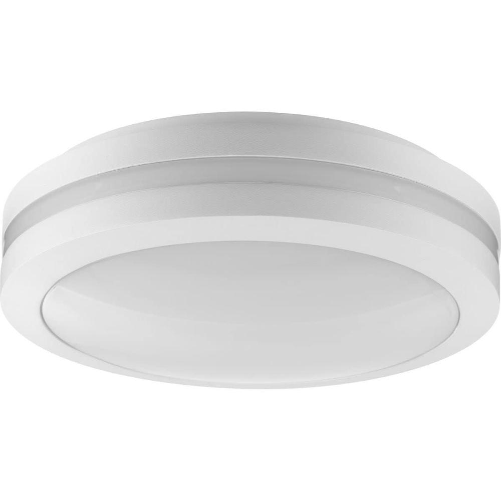 image:imageProgress Lighting HardNox Collection 1Light White Polycarbonate Shade Commercial Grade Outdoor Wall Or Ceiling Mounted Fixture