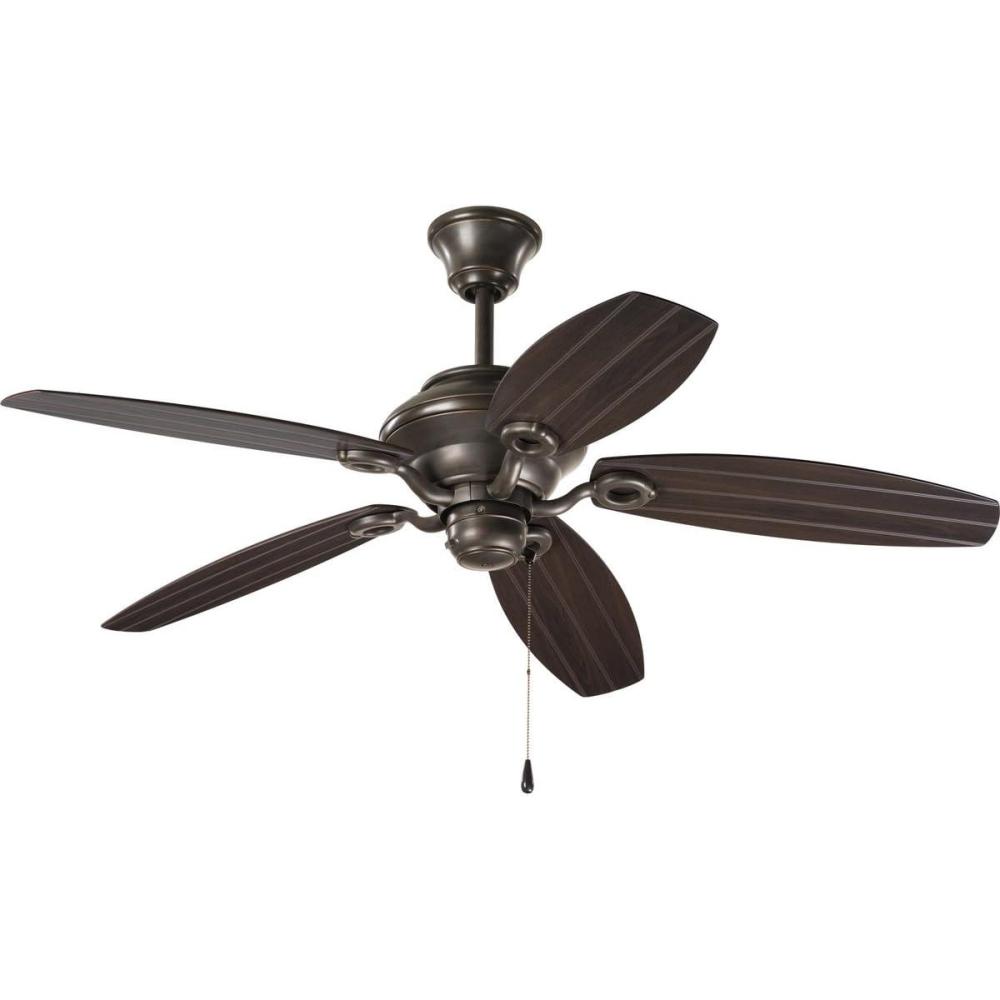 image:imageProgress Lighting P253320 Downrod Mount 5 Bronze Blades Ceiling fan Antique Bronze