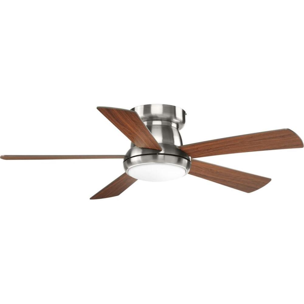 image:imageProgress Lighting P25720930K Protruding Mount 5 Medium Cherry Blades Ceiling fan with 18 watts light Brushed NickelBrushed Nickel