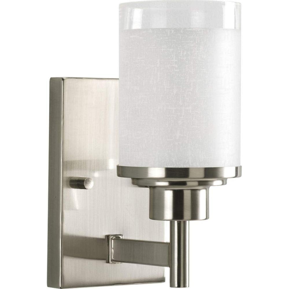 image:imageProgress Lighting P295909 Transitional Three Bath Bracket from Joy Collection in BronzeDark Finish Lighting Accessory 412Inch Width x 914Inch Height Brushed NickelBrushed Nickel