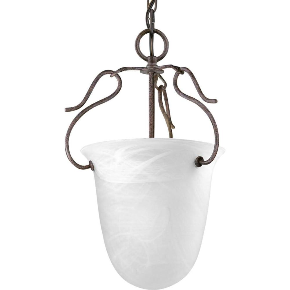image:imageProgress Lighting P378833 1Light Foyer Fixture with Etched Alabaster Glass Chain and Ceiling Mounts Both Included Cobblestone