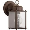 Progress Lighting 1-Light Clear Flat Glass Traditional Outdoor Wall Lantern Light Antique Bronze(Bronze / Dark)