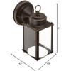 Progress Lighting 1-Light Clear Flat Glass Traditional Outdoor Wall Lantern Light Antique Bronze(Bronze / Dark)