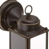 Progress Lighting 1-Light Clear Flat Glass Traditional Outdoor Wall Lantern Light Antique Bronze(Bronze / Dark)