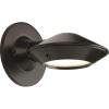 Progress Lighting 1-Light Frosted Glass Modern Outdoor Wall Lantern Light, Strata LED Collection, Outdoor, P560090-031-30K, Black(Bronze)