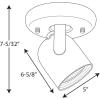 Progress Lighting 1-Light Indoor Ceiling Light and Wall Sconce, Roundback Track Lighting and Spotlight, 1 Adjustable Track Head, 75W Halogen Flush Mount Ceiling Light, White (P6144-30)